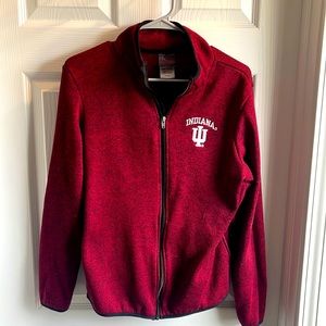 Womens - Size L, red Indiana University zip up sweater